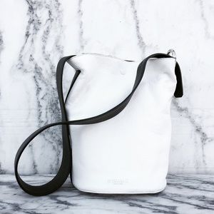 Leather bucket bag
